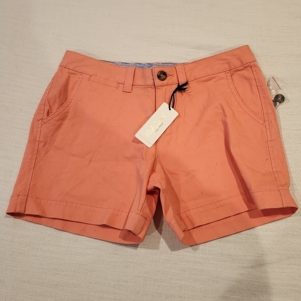 Red Camel flat fron shorts in peachy pink coral color Junior's size 9 NWT